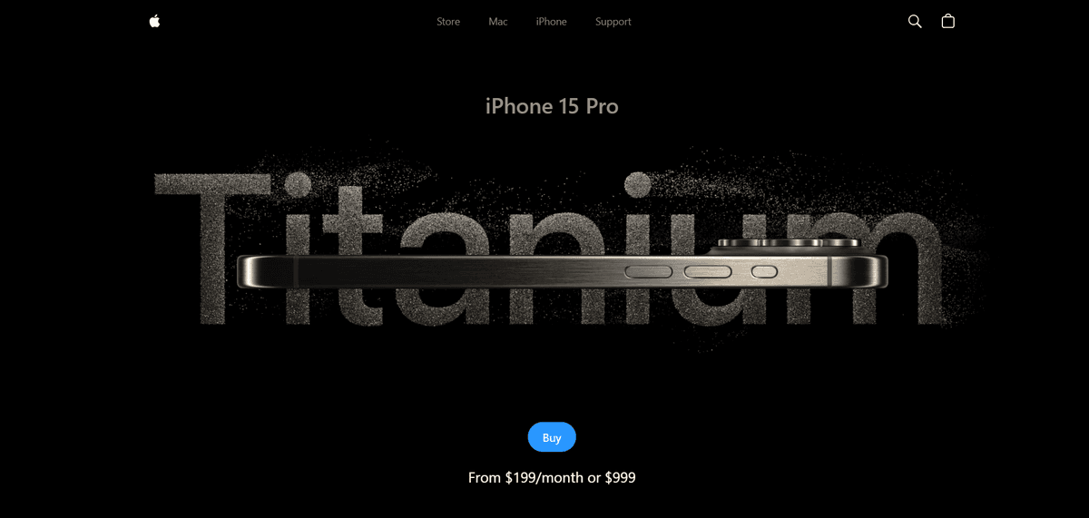 iPhone 3D Website Clone