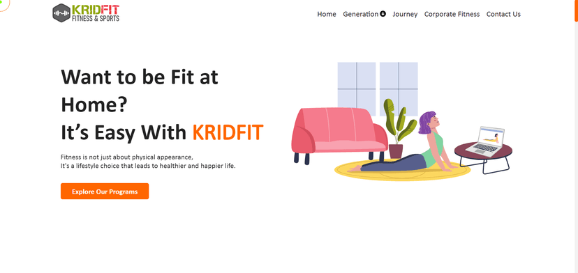 KRIDFIT | Fitness and Wellness Web Platform
