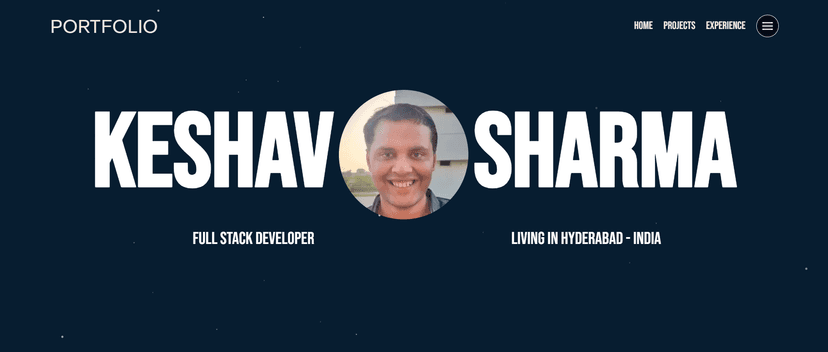 PORTFOLIO SITE | Keshav
